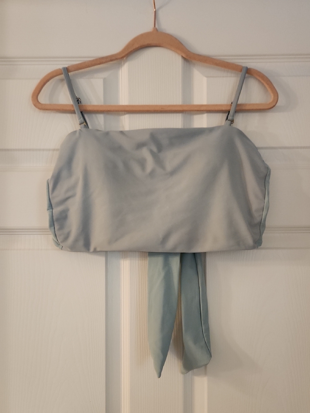 Geode Swim Blue Back Tie Top - Size L